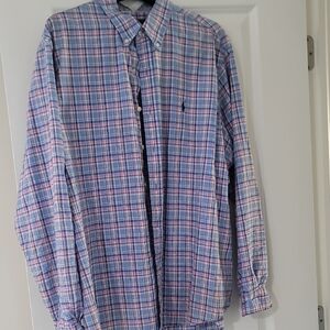 Men's Blue Plaid Shirt